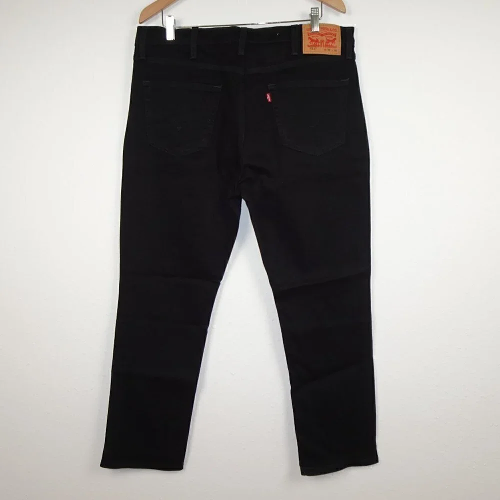 Levi's 511 Slim Jeans Men's Size 38x30 Black Denim Stretch